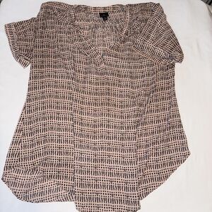Worthington Women's Pink and Black Blouse